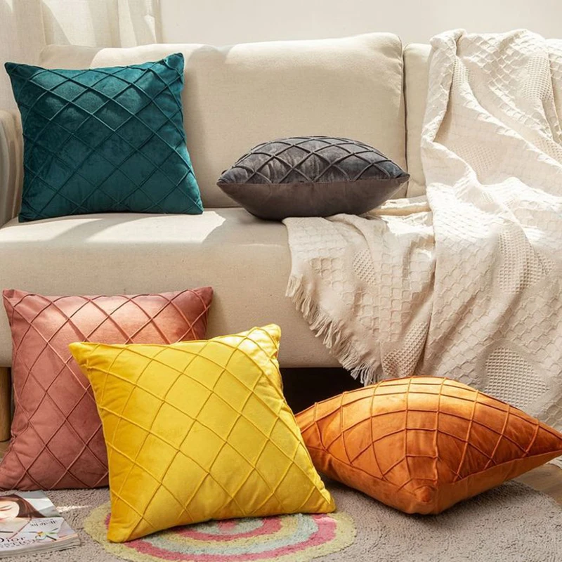 Cushion Cover Velvet Pillow Cover For Living Room Bedroom Decorative Pillow Case Nordic Home Decor Funda Cojines 45x45cm