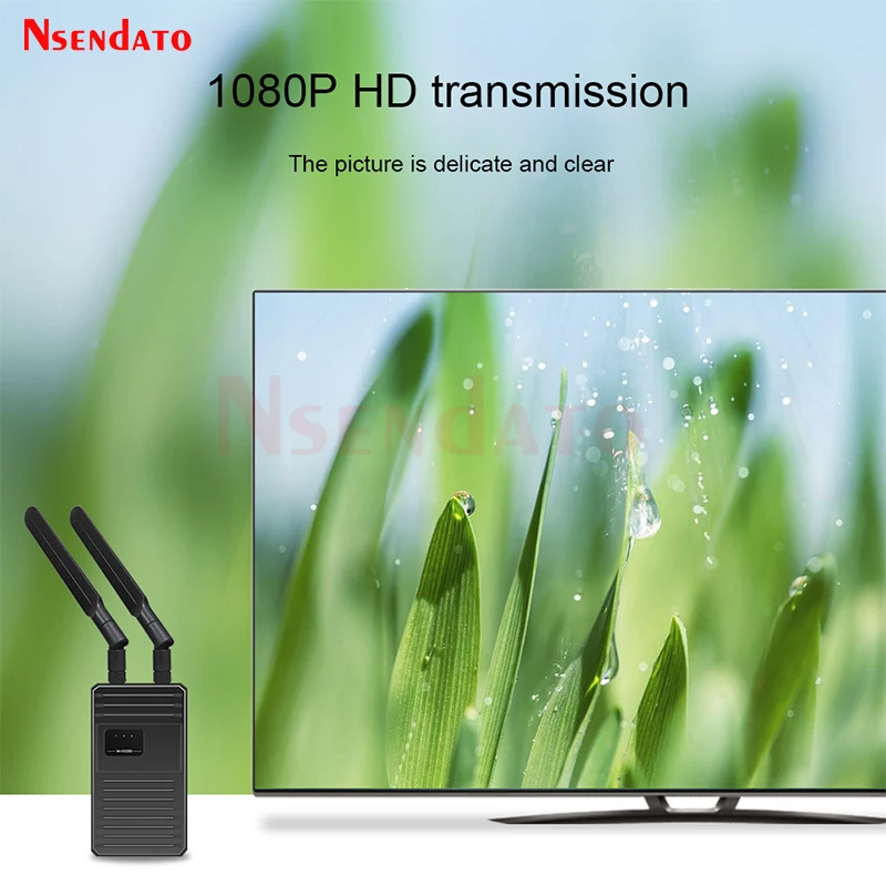 5.8G 200M Wireless Video Transmission 1080P 60Hz HD Extender Wireless Video Transmitter Receiver kit for Camera Live Streaming