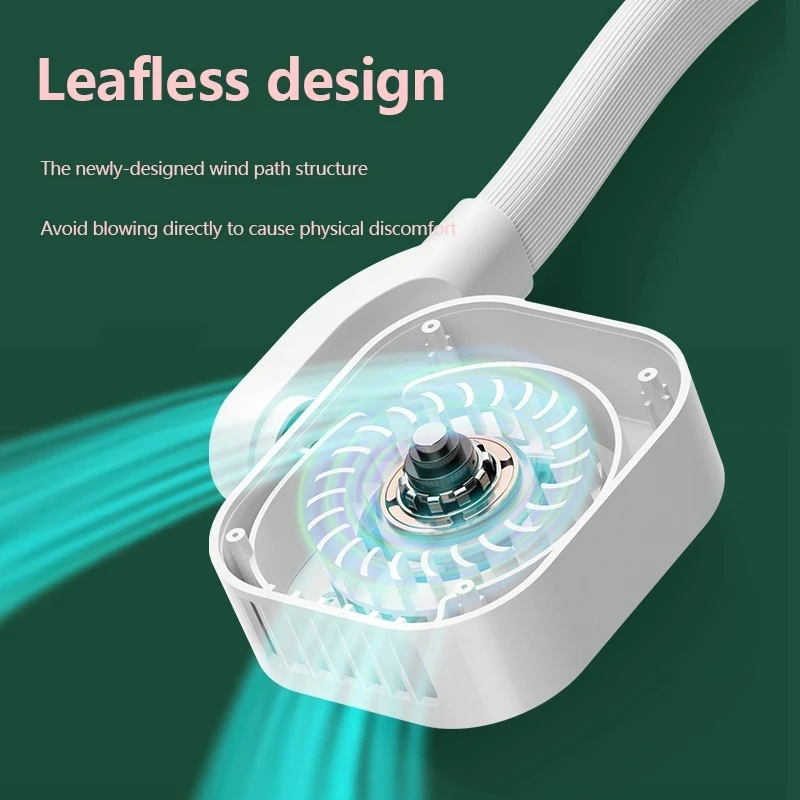 Mini ventilateur Portable rotatif sans lame, Rechargeable par USB, pour le cou, le sport, silencieux, pour la maison et le bureau, 4000mAh/2000mAh