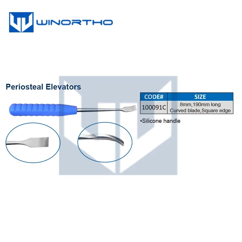 Imagem -06 - Instrumentos Ortopédicos do Elevador tipo Periosteal ao Veterinária 180 Milímetros Longo Curvado mm Ponta com Ponta Quadrada
