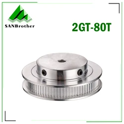 80 Răng GT2 Thời Gian Ròng Rọc Cấu Tạo 5Mm 6.35Mm 7Mm 8Mm 10Mm 12Mm 14Mm cho Dây Rộng 6/10Mm Sử Dụng Trong Tuyến Tính 2GT Ròng Rọc 80 Răng 80 T