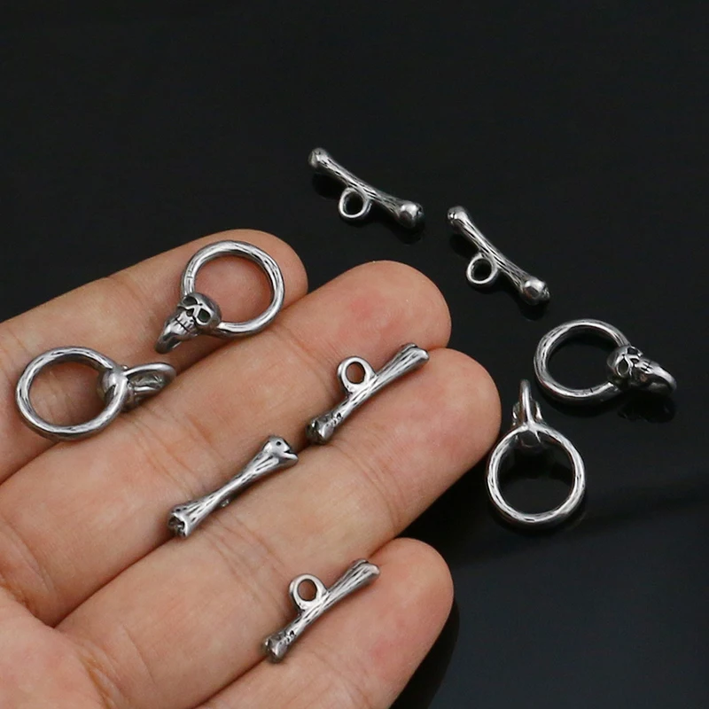 

2pcs New Fashion Antique stainless steel OT Toggle Buckle Connectors Bracelet Necklace Clasps DIY Jewelry Findings Accessories