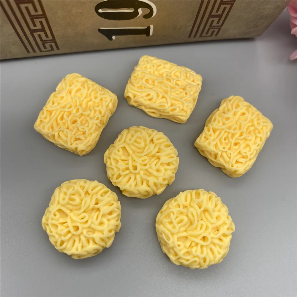 10PCS Resin Instant noodles Flatback Cabochon Miniature Food Art Supply Decoration Charm DIY