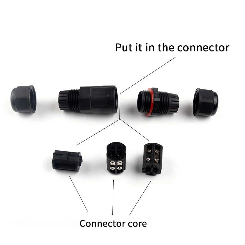 IP68 Waterproof Connector M20 2/3/4Pin Electrical Terminal Adapter Wire Connector Screw connector LED Light Outdoor Connection