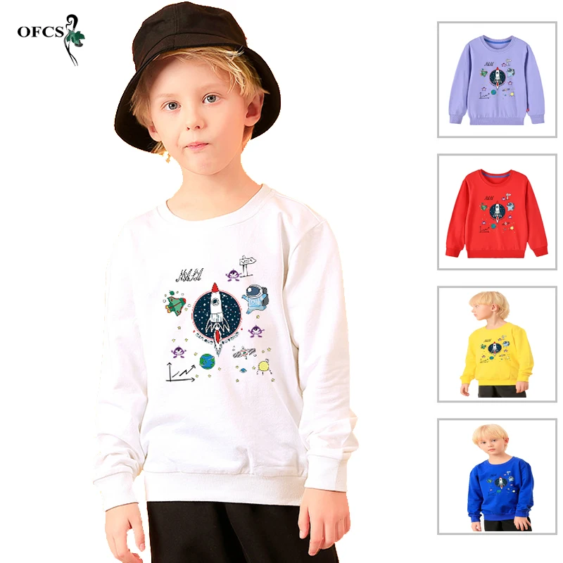 

New Arrival Unisex Sweater Autumn Boys Girls Sweatshirts 2-15Year Baby Cotton Knitted Pullovers Bottoming Hot Children's T-shirt