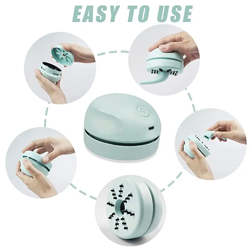 Mini USB Desktop Vacuum Cleaner Keyboard Piano Dust Collector For Home Office Desktop Clean Portable Handheld Cordless Sweeper