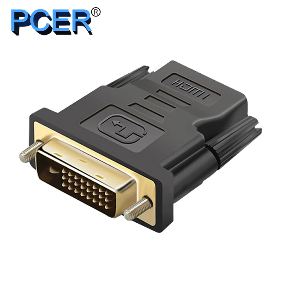 Convertitore DVI maschio DVI a HDMI 1920*1080P Supporto per la risoluzione per la Visualizzazione Del Computer Schermo del proiettore tv DVI adattatore HDMI adattatore