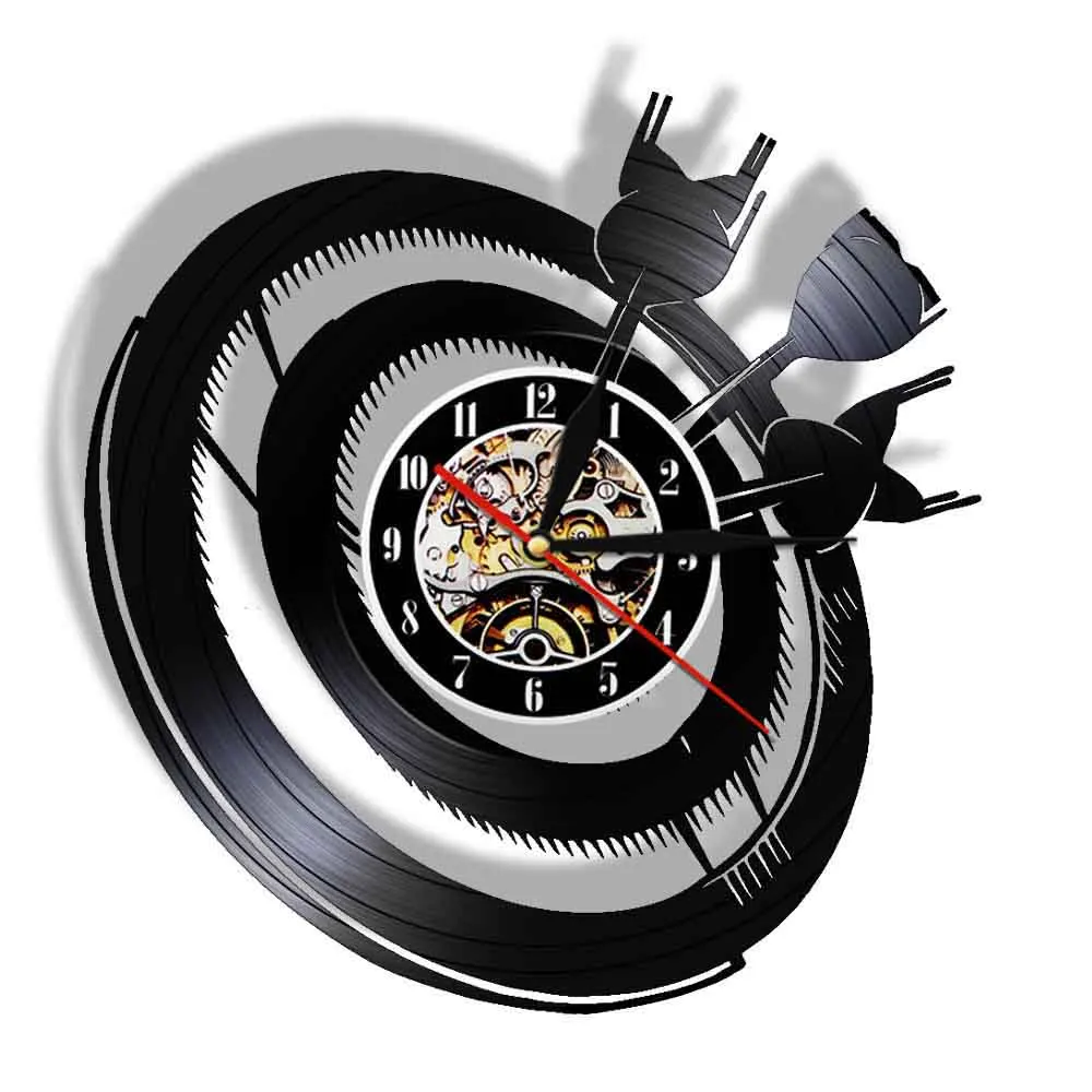 Time to Bike Vintage Design Illuminated Wall Clock Bicycle Cyclist Vinyl CD Disc Watch Boys Girls Romantic Lovers Gift