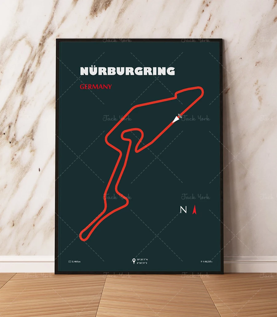 Monaco Race Track Map |  poster |Monte Carlo GP Layout |  digital print wall art decor