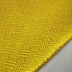 Yellow ripstop tapestry satin 3D jacquard brocade fabric for dress cushion cover curtain table cloth patchwork upholstery DIY