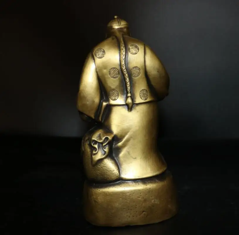 China brass rich shopkeeper crafts statue