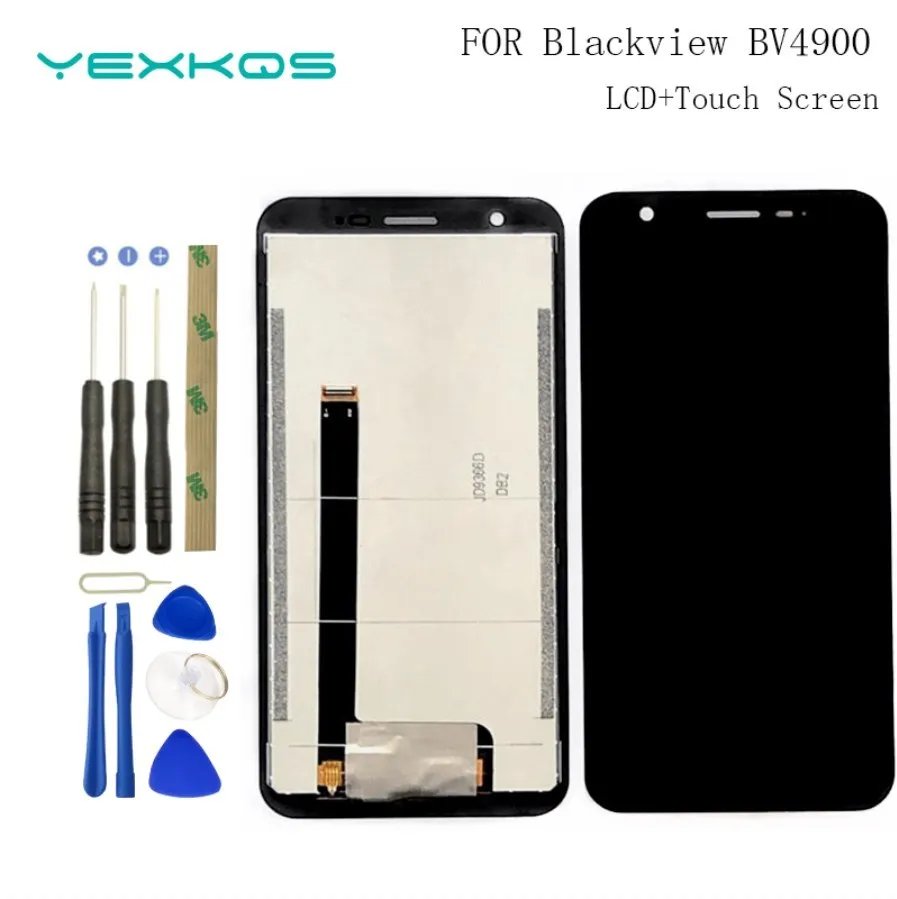 100% oryginalny 5.7 Cal Blackview BV4900 wyświetlacz LCD + ekran dotykowy Digitizer przetestowany wyświetlacz LCD ekran dla Bv4900 Pro BV5100 wymiana