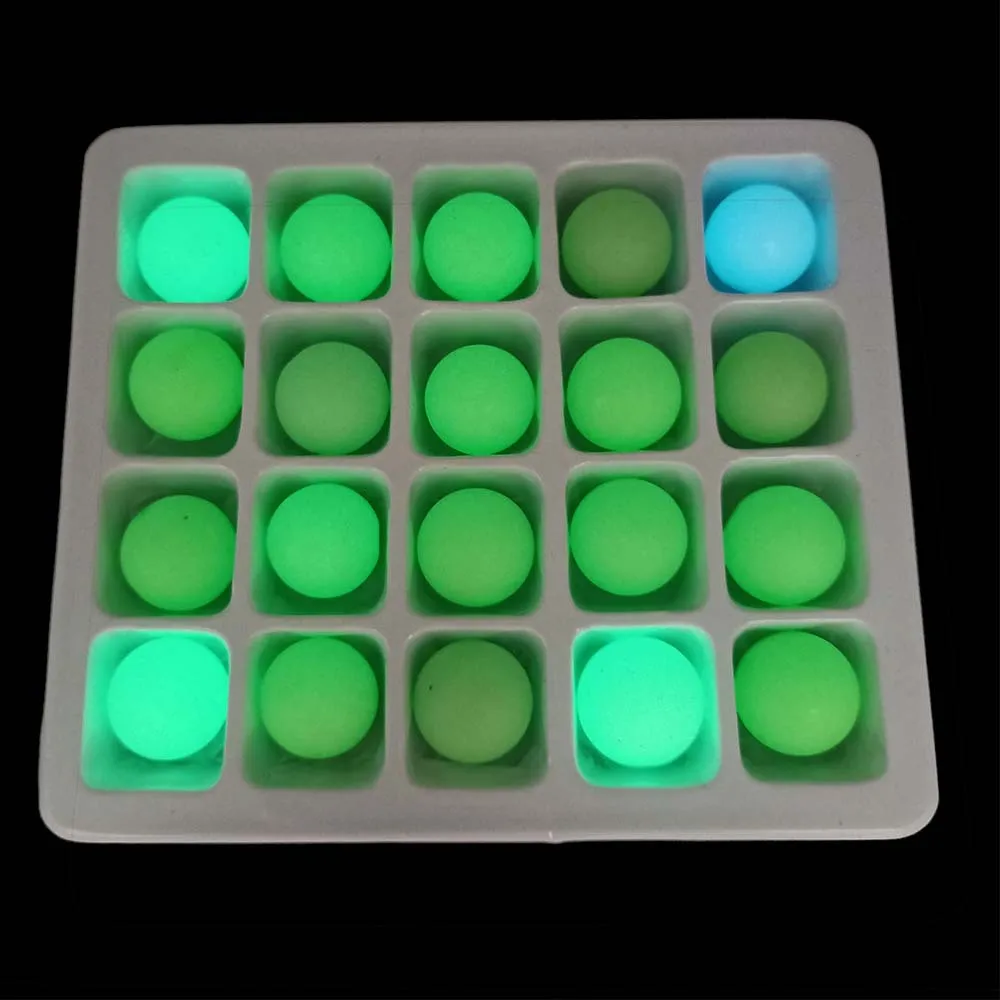 20pcs/lot 20mm Luminous Stone Beads Ball Box Seven Star Array Jewelry Accessories Energy Stone Crafts