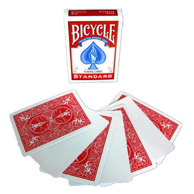 Bicycle Rider Back Red/Blue Back Blank Face Playing Cards Gaff Deck Magic Cards Special Props Close Up Magic Tricks for Magician