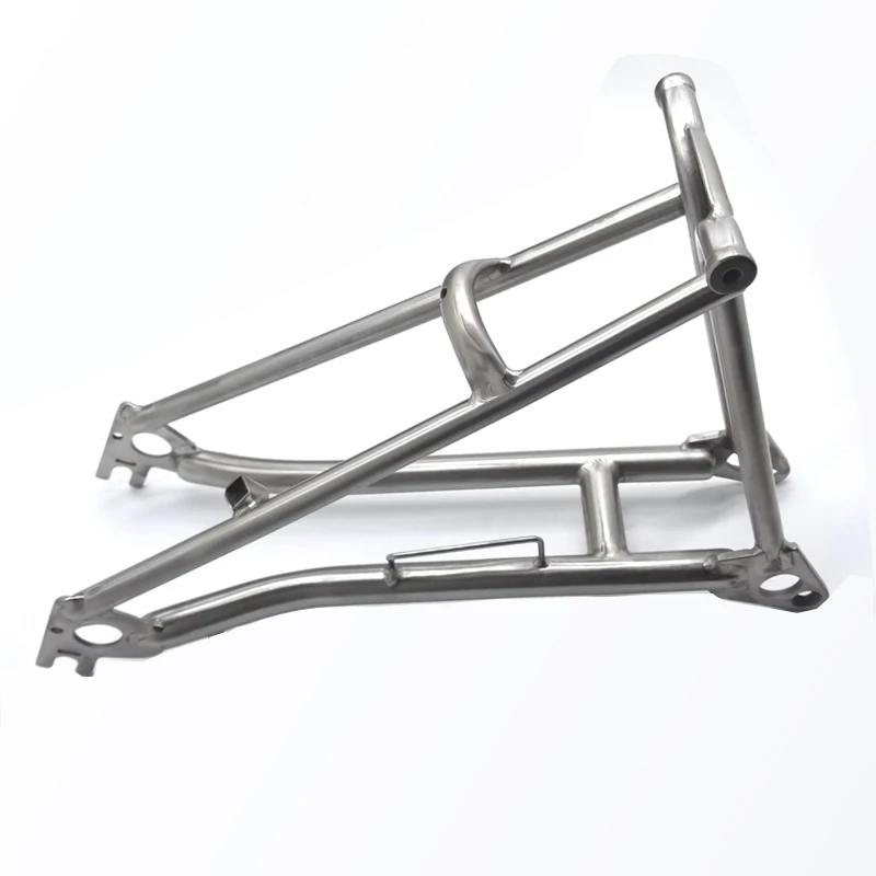 for 20 inch wheels Titanium Rear Triangle fit for Brompton bike 135mm 130mm width and front fork for disc break width 100mm