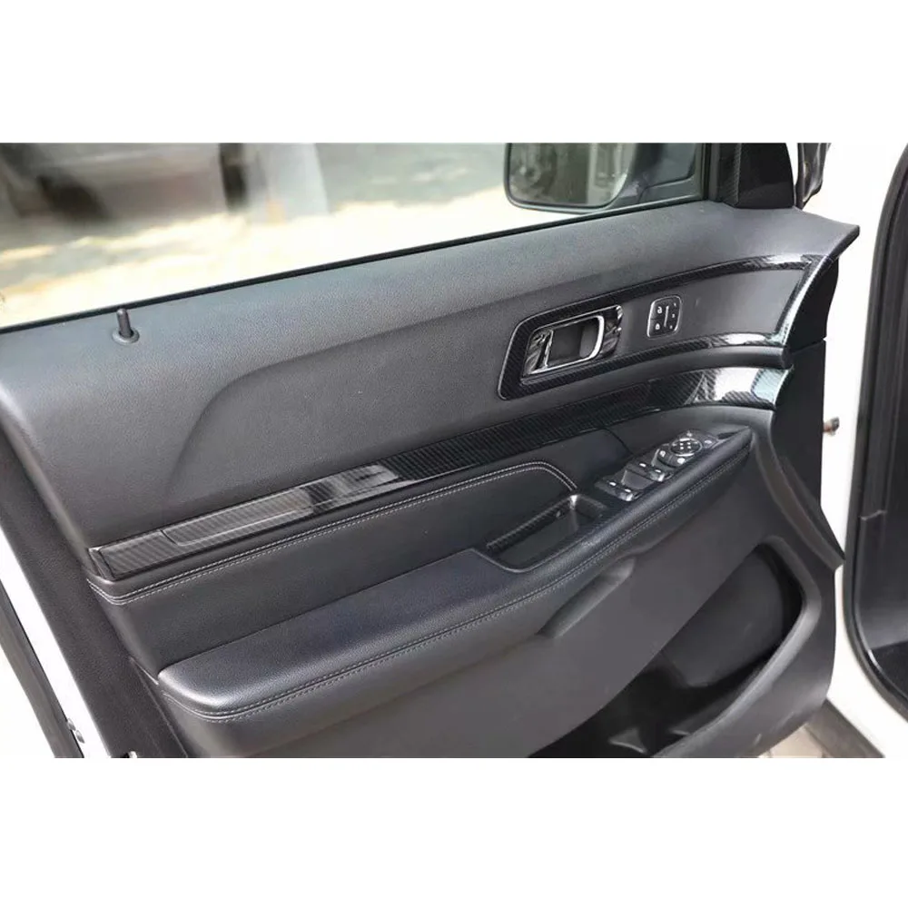 New Car-styling For Ford Explorer 2016 2017 2018 Car Door Inner Panel Decoration Strips Trim ABS Moldings Accessories 4pcs