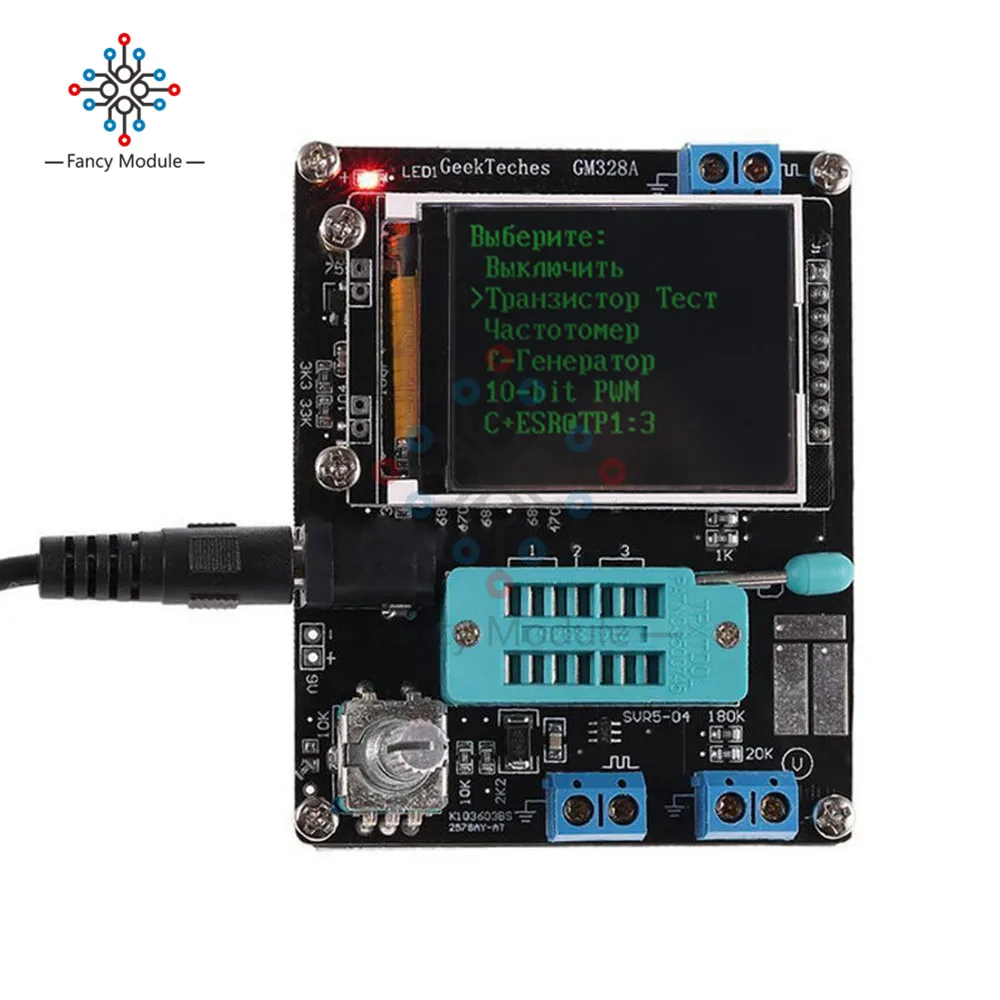 LCD ESR GM328 Transistor Tester Diode Capacitance Voltage Frequency Meter PWM Square Wave Signal Generator SMT Soldering Meter