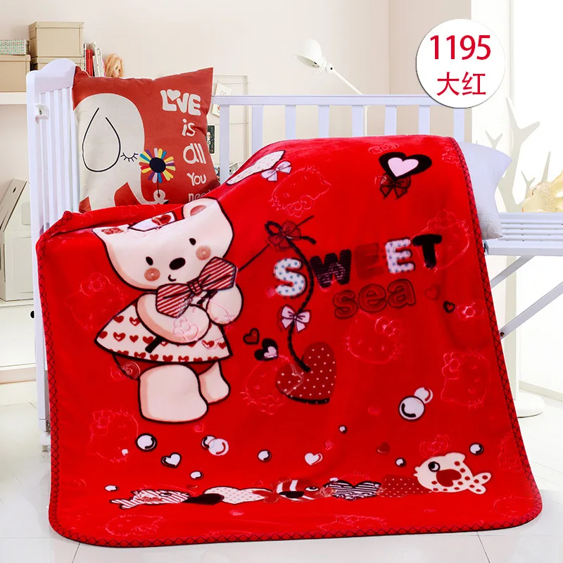 Baby blanket double thickness Children and newborns blanket autumn and winter double-sided coral blanket