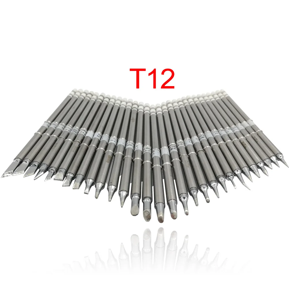 QUECOO T12 Electric Soldering Iron Tips T12-K B2 BC2 ILS JL02 D24 KF For Hakko fx951 DIY Soldering Station Kits