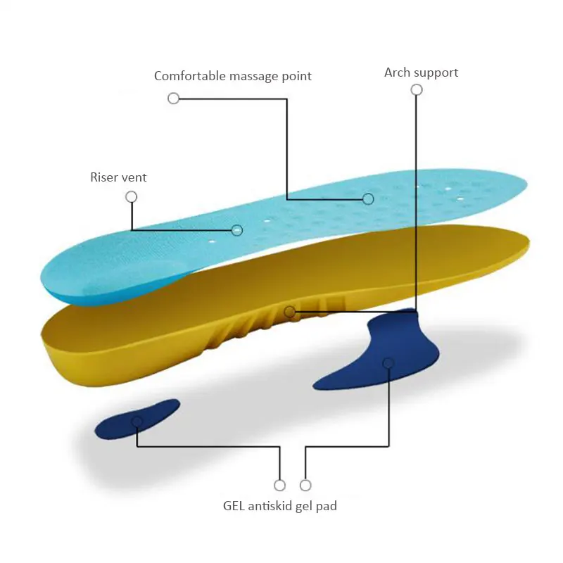 Children's Sports Deodorant Insoles Sweat-absorbent Military Training Basketball Elastic Shock Absorption Running Shoe Pad