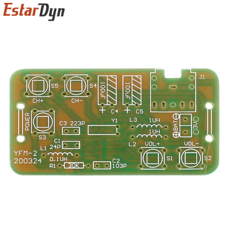 76-108MHz FM Stereo Radio DIY Kit Wireless FM Receiver/Transmitter Frequency Modulation Electronics Soldering Practice Project