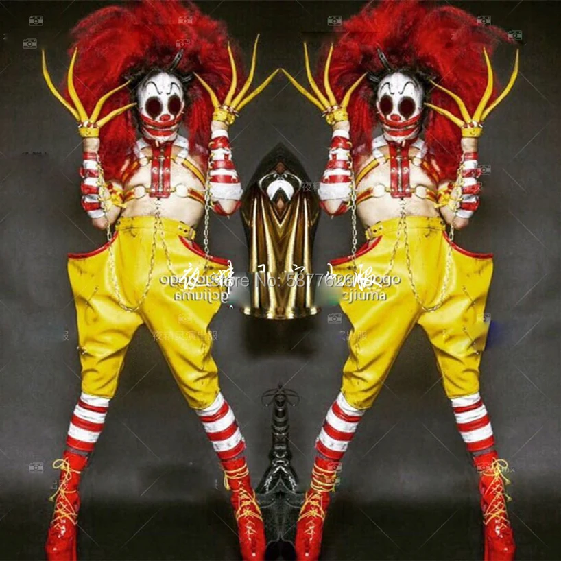 Sexy clown costume Halloween clown amusement park nightclub bar theme party gogo costumes suit