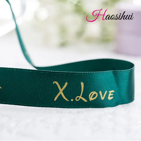 2'' (51mm) Custom Ribbon Personalized Gift Packaging Polyester Decoration Customized Print Wedding Logo
