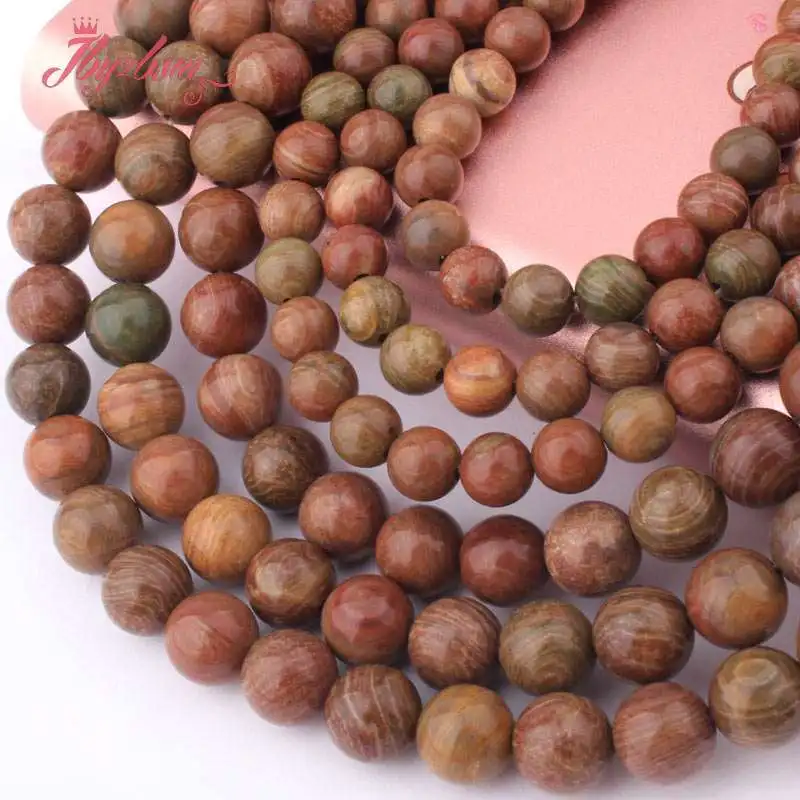 Brown Multicolor Stone Beads Smooth Natural Stone Loose Beads for Women Men DIY Accessories Necklace Bracelet Jewelry Making 15