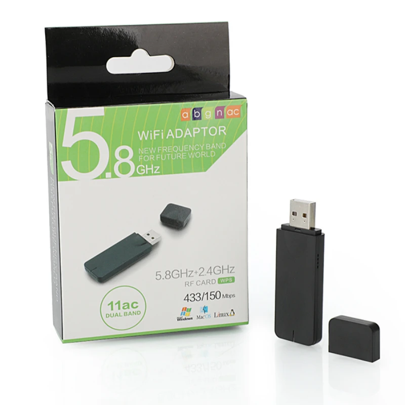 802.11AC 600Mbps Wifi USB Mini MTK7610 2.4g/5.8g podwójny zespół 500 metrów dalekiego zasięgu adapter Wifi