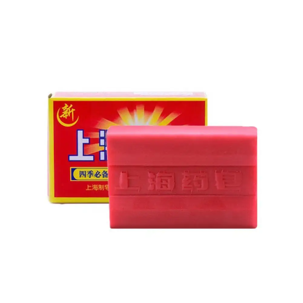 90g Red China Medicated Soap Conditions Acne Psoriasis Bath Cream Soap Fungus Body Anti Eczema Slimming Seborrheic Healthy