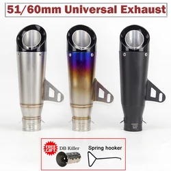 51mm Universal Motorcycle Motocross Exhaust Muffler Escape Moto DB Killer Laser for Duke RC390 Z800 ER6N CB400 Scooter Pit Bike