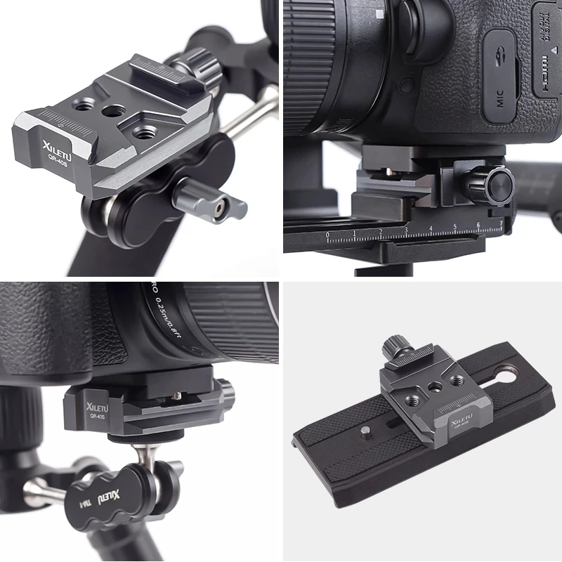 XILETU QR40S Quick Release Clamp Universal Holder Seat for DJI Ronin S/Ronin SC and ZHIYUN Crane Series Stabilizer Tripod