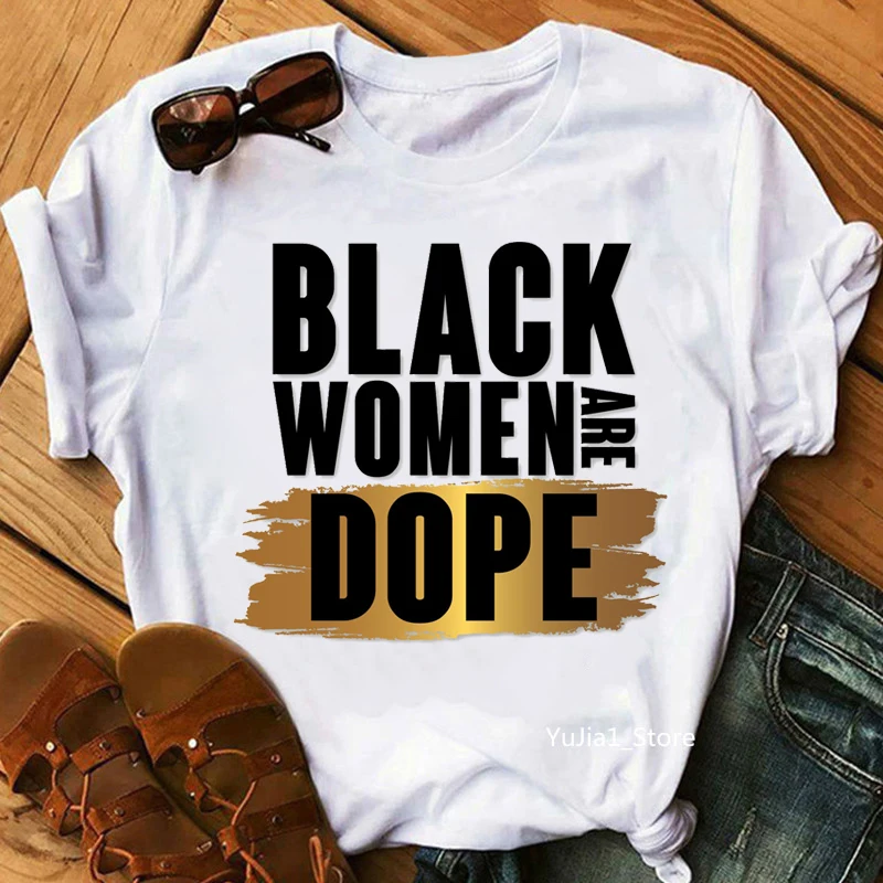 

Dope Diva Queen Graphic Print Women'S T-Shirt Beautiful African Black Girl T Shirt Femme Tumblr Clothes Harajuku Shirt Wholesale