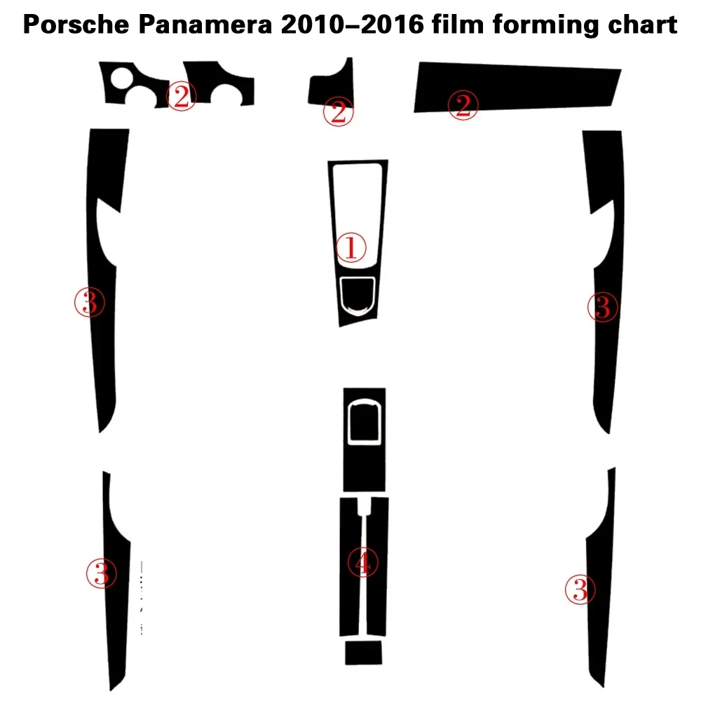 

Car-Styling 3D 5D Carbon Fiber Car Interior Center Console Color Change Molding Sticker Decals For Porsche Panamera 2010-2016