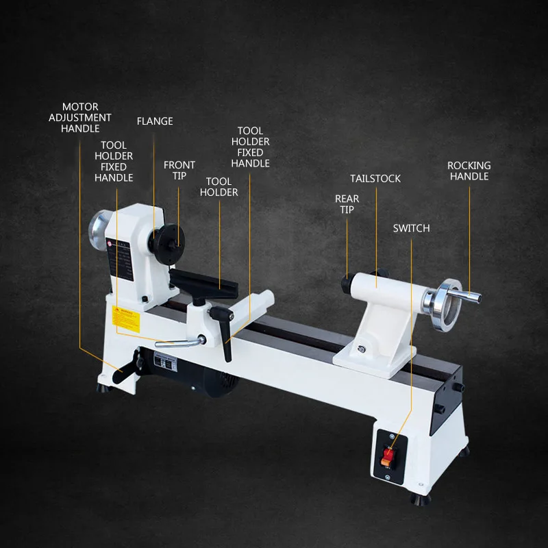 Woodworking Lathe Small Household Multifunctional Miniature Lathe Wood Spinning Machine Beads Processing Lathe Mini Lathe