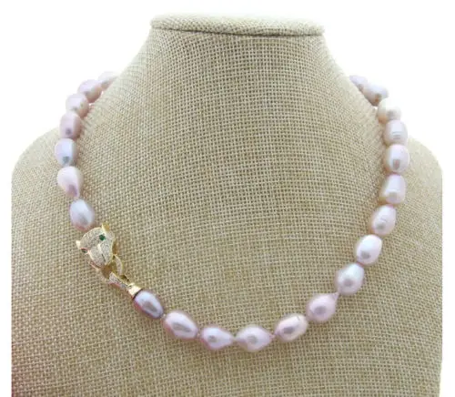 elegant 10-9 mm south sea baroque gold pearl necklace\