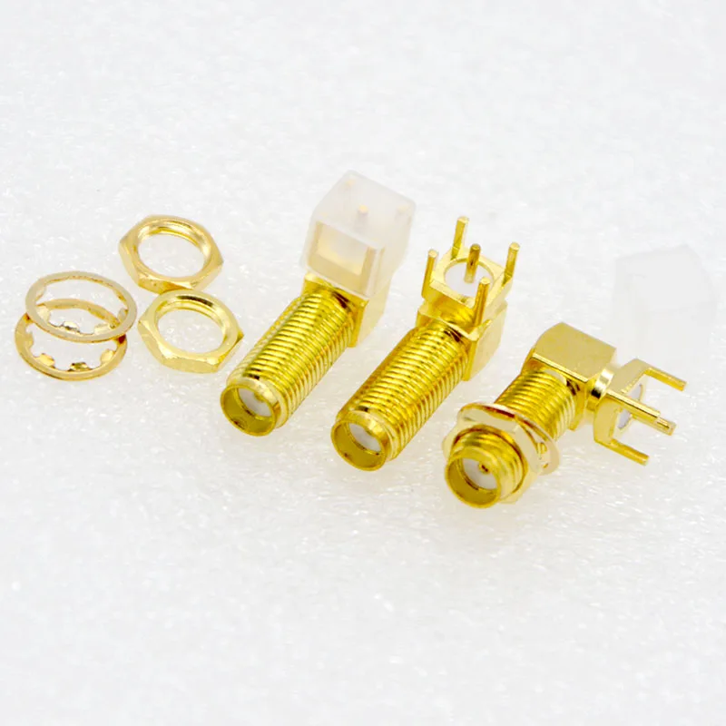 

GONGFENG 100pcs New SMA Joint bent seat Extension 20MM SMA-KWE External screw hole coaxial RF Connector Special Wholesale