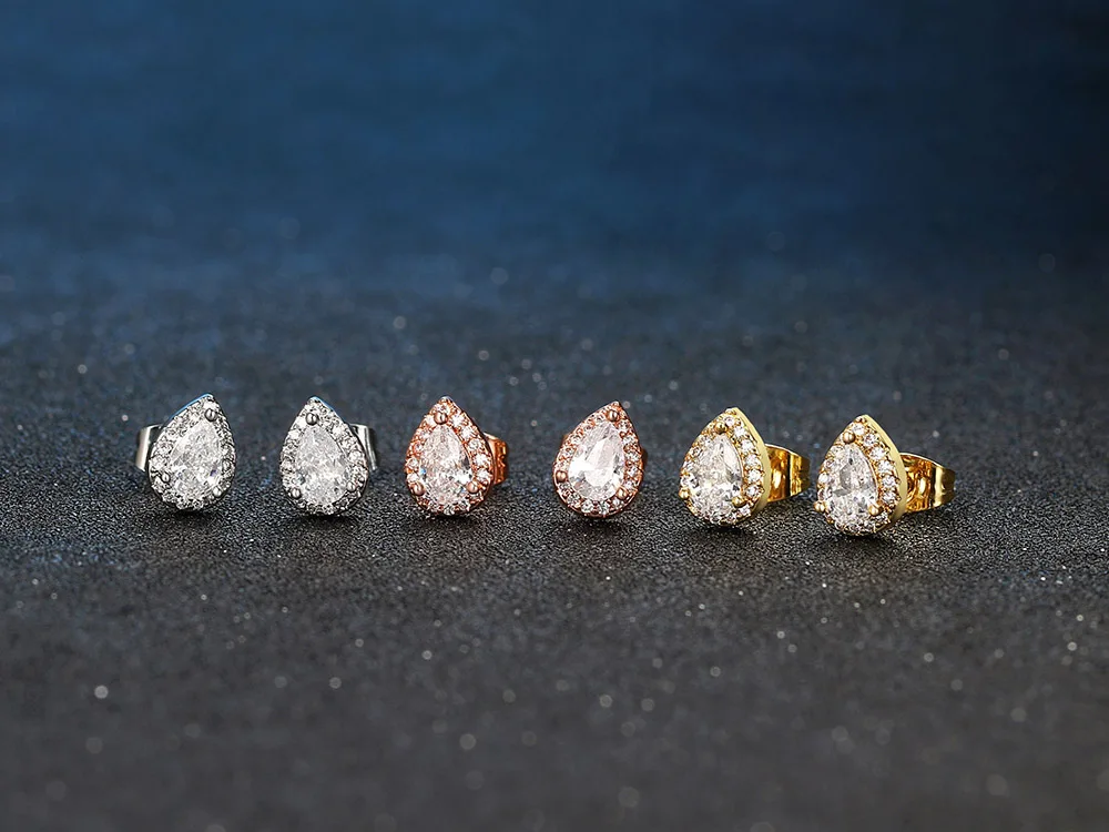 Shiny Ästhetischen Stud Ohrring Für Frauen Neue Jahr Geschenk Piercing Wunderschöne CZ Zirkon frauen Earing Modeschmuck Zubehör E082 – Detail 11