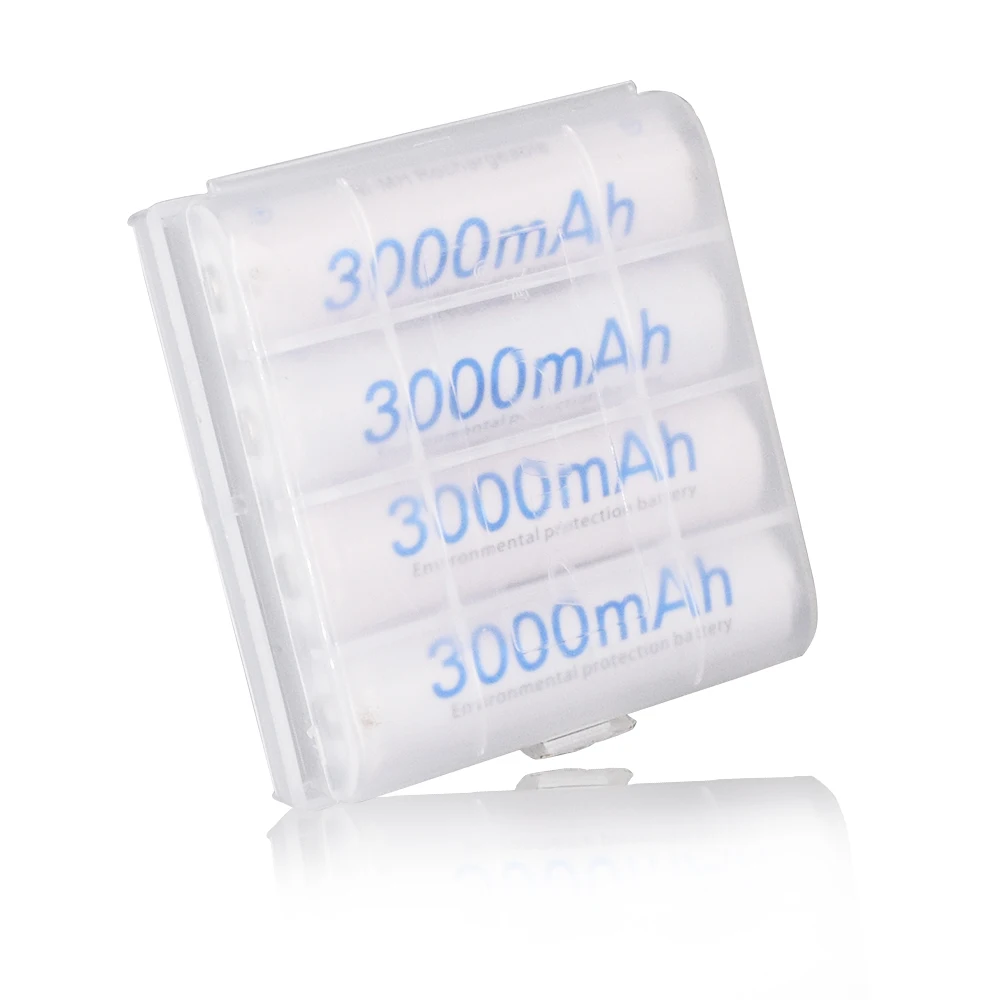 PALO 4-Slots USB-Ladegerät-Set für 1,2 V AA AAA NI-MH-Akku, AA3000 mAh AAA1100 mAh – Detail 12