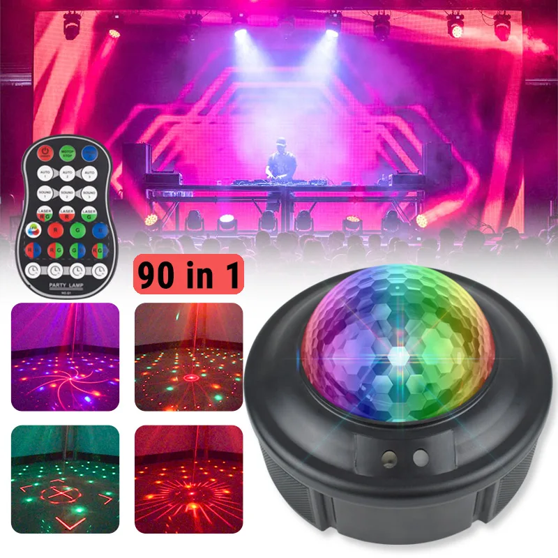 

90 Patterns Red Green laser projector stage lights colorful led beams party lightsprofessional lighting dj stage lighting effect