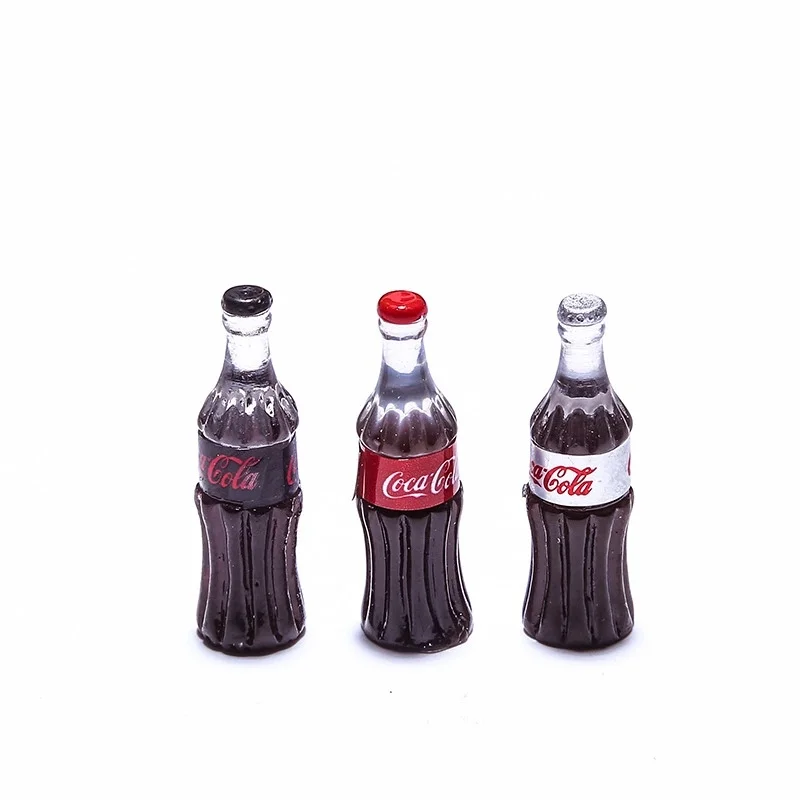 8pcs 10*33mm Coke Cola Bottle Beverage Fridge Drink Soda Water Small Figurine Crafts Desk Ornament Miniatures DIY Toy