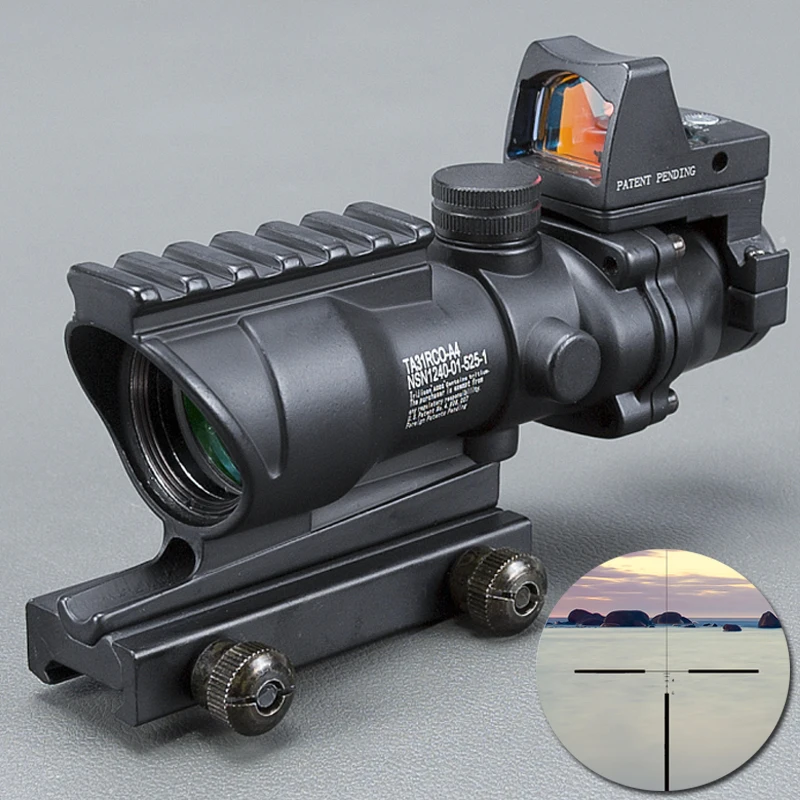 

Hunting Riflescope 20mm Dovetail Reflex Optics Scope Tactical Sigh 4X32 High Quality Scope telescope BK for Airsoft Rifle