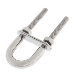 Stainless Steel Marine Boat Stern Bow Eye Tie Down U Bolt M8x100, 0.31 inch