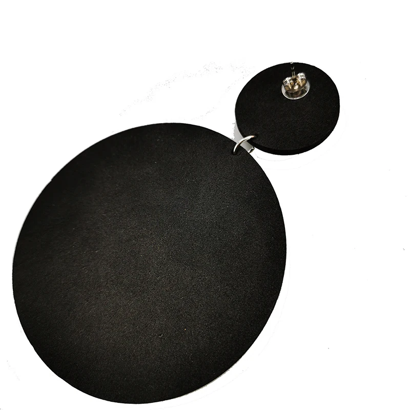 UKEBAY New Big Earrings For Women Round Drop Earrings Black Handmade Jewelry Gothic Ethnic earring Europe Style Jewelry Gifts