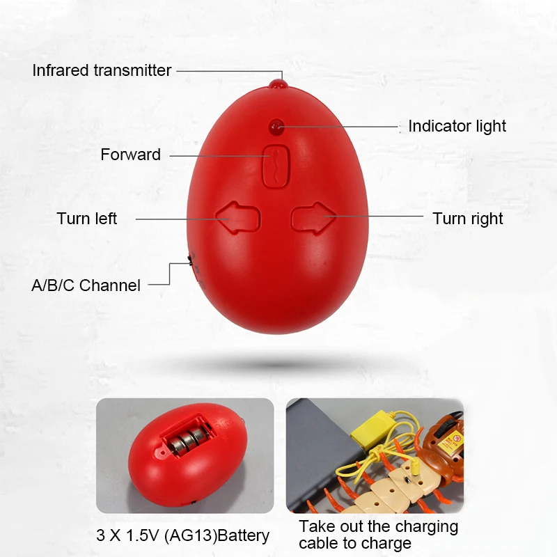 Rc 지네 장난감 자동차 원격 제어 전기 로봇 동물 곤충 USB 케이블, 재미 있은 까다로운 아이 어린이 소년 선물 시뮬레이션 모델