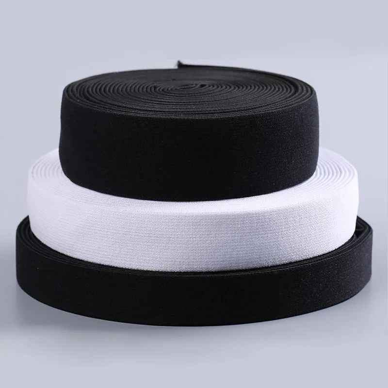 5 Meters Soft Velvet Elastic Band 20mm 25mm 30mm Double Sides Wasitband Underwear Trousers Garment Sewing DIY White Black