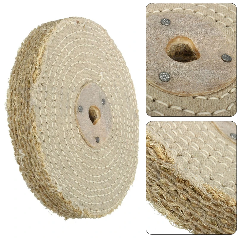 1 X 150*20mm 6'' Sisal Cloth Buffing Wheel for Stainless Steel Metal Polishing Tool Accessories