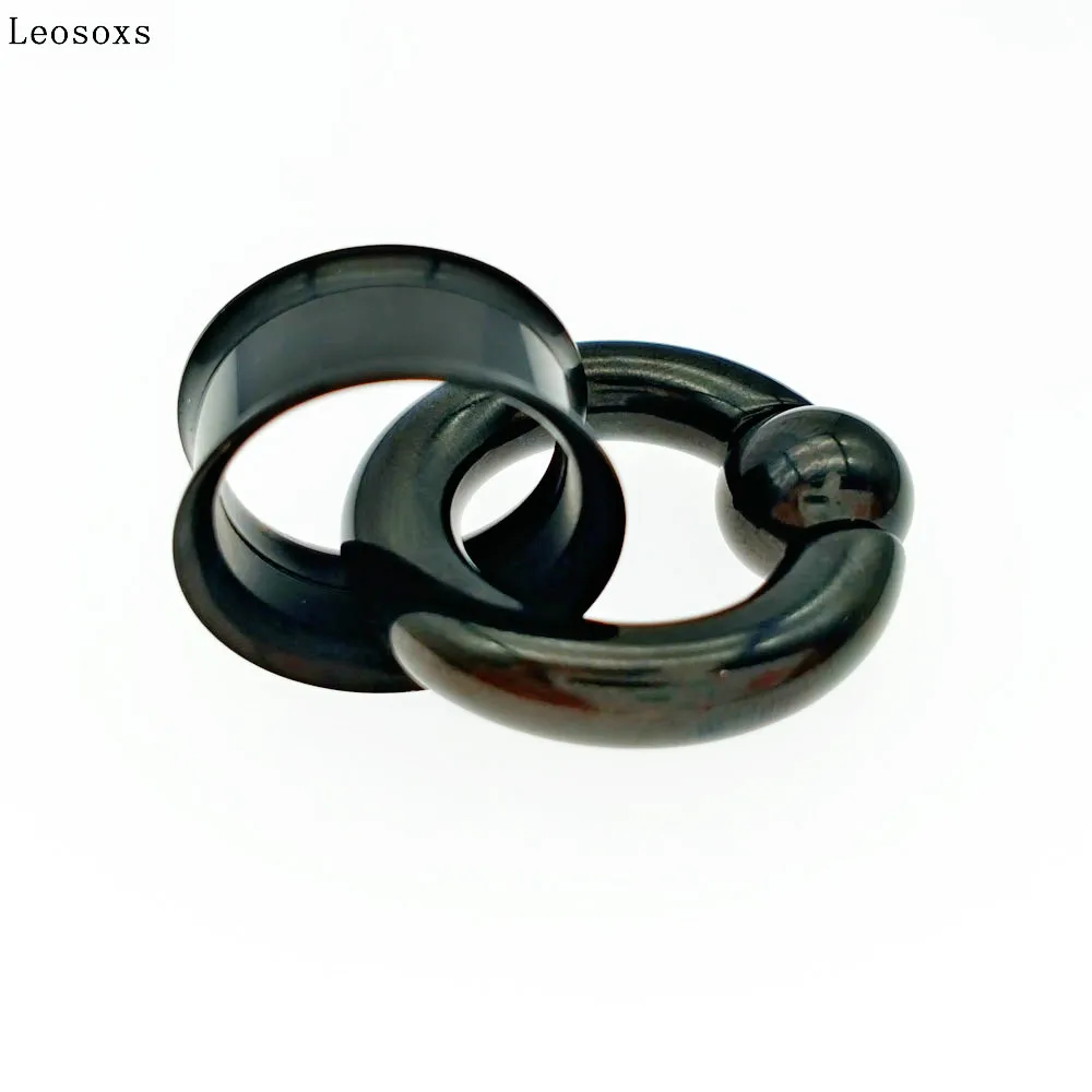 

Leosoxs 1set Stainless Steel Double Flare Ear Gauge Plug Screw Fit Flesh Tunnel Plug Ear Gauge Expander Jewelry Piercing