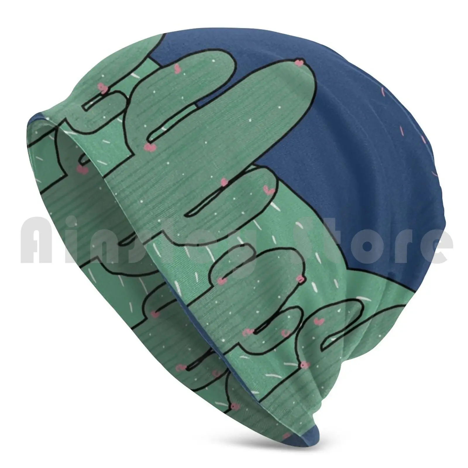 Cactus Land At Night Digital Drawing Heart Wind Live Hat 1661 Hat Cactus Land Forest Love