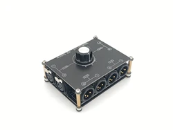 XLR Balanced Stereo Audio Switcher 1 in 3 Out, Audio Signal Source Selector Splitter box passive